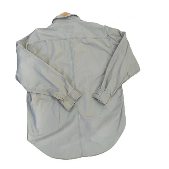 Levis VTG 90s Men L Metal Buttons Up Shirt Tactical Canvas Two Horse - Picture 5 of 11